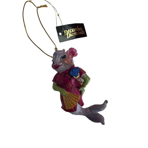 December Diamonds Spicy Tuna Roll Mermaid Ornament 6 Inch Asian Inspired - Picture 3 of 5